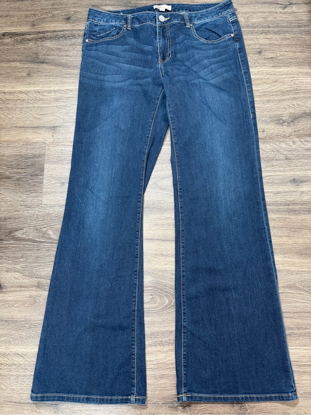 CAbi‎ Jeans Flare Bootcut Stretch Denim Jeans Women’s Size 12 Long Inseam